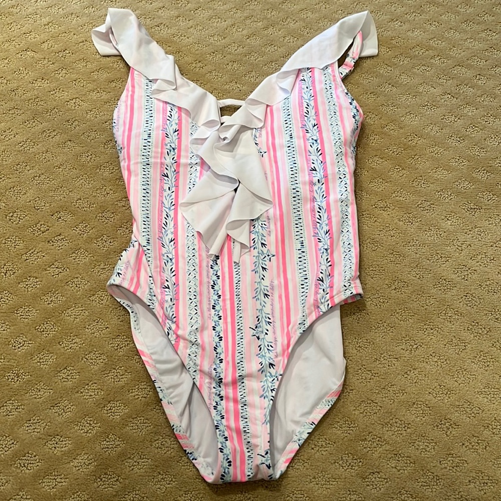 Lilly Pulitzer Ruffle Swimsuit Sz 6